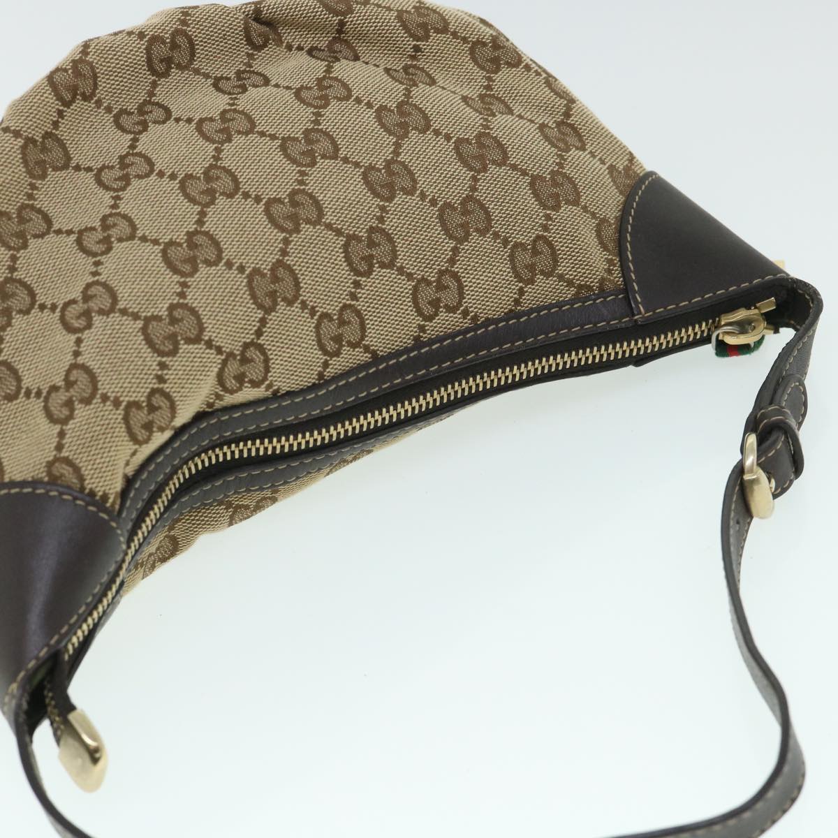 GUCCI GG Canvas Web Sherry Line Pouch Beige Red Green 224093 54781