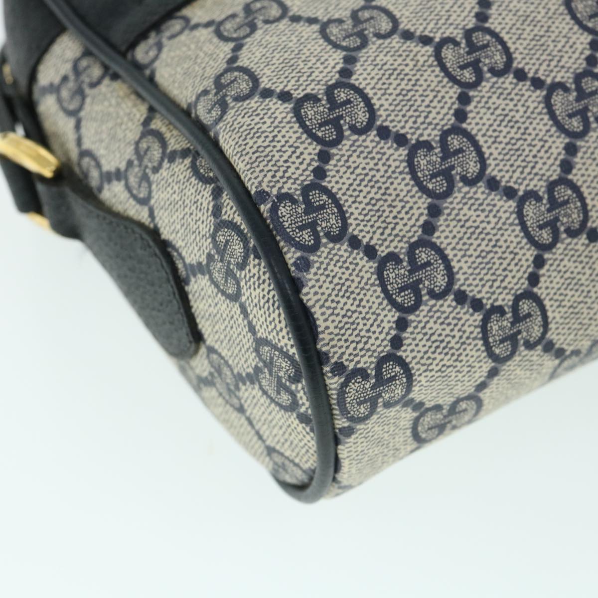 GUCCI GG Canvas Sherry Line Shoulder Bag Gray Red Navy 119.02.087 54792