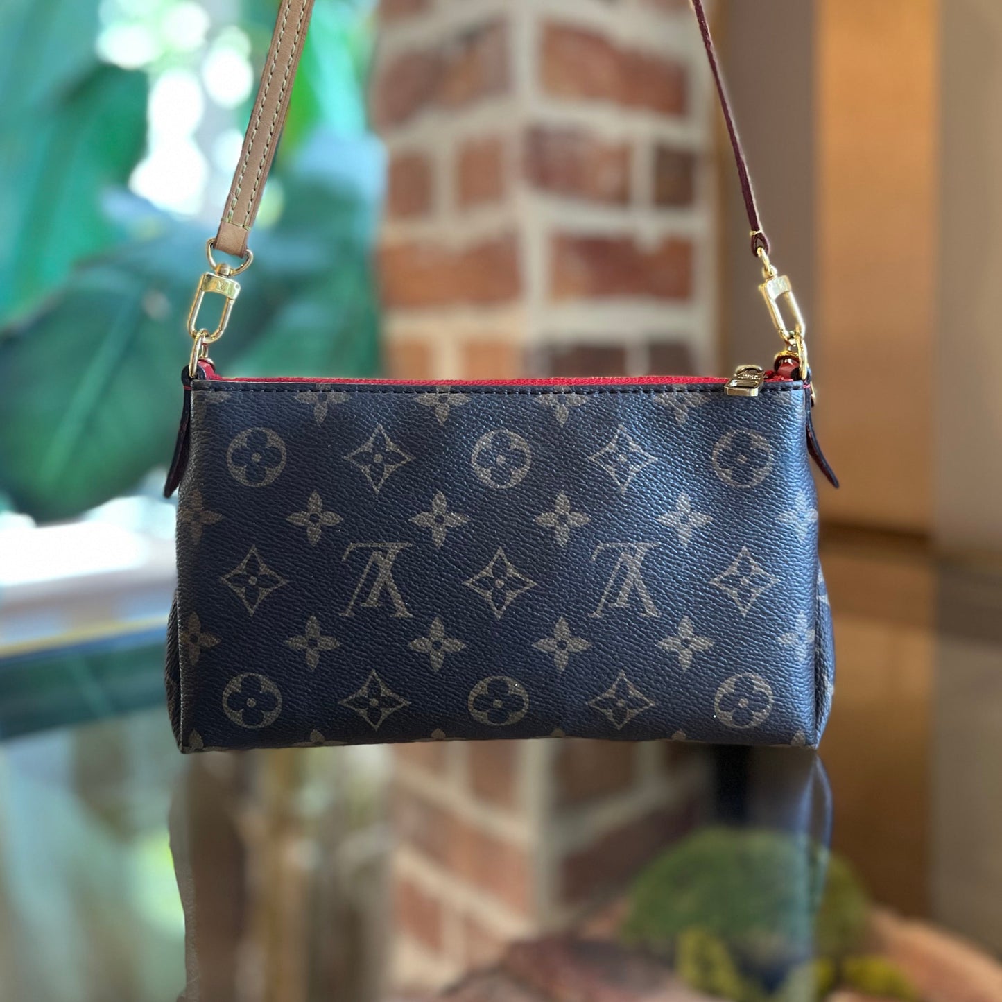 LOUIS VUITTON Pallas Clutch Monogram Canvas Crossbody