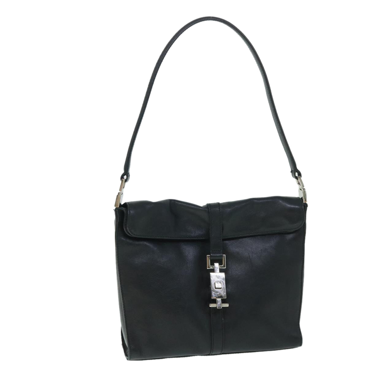 GUCCI Jackie Shoulder Bag Leather Black 54805