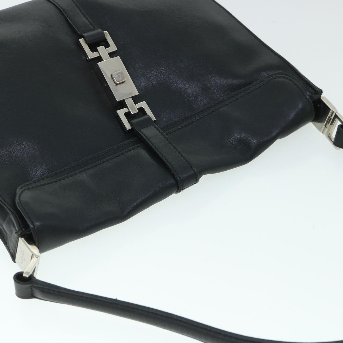 GUCCI Jackie Shoulder Bag Leather Black 54805