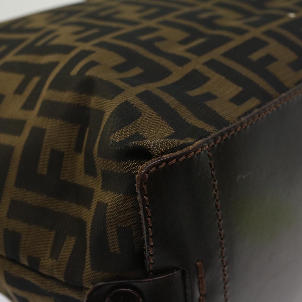 FENDI Zucca Canvas Hand Bag Brown 54812