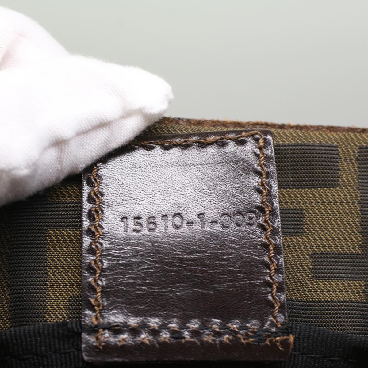 FENDI Zucca Canvas Hand Bag Brown 54812