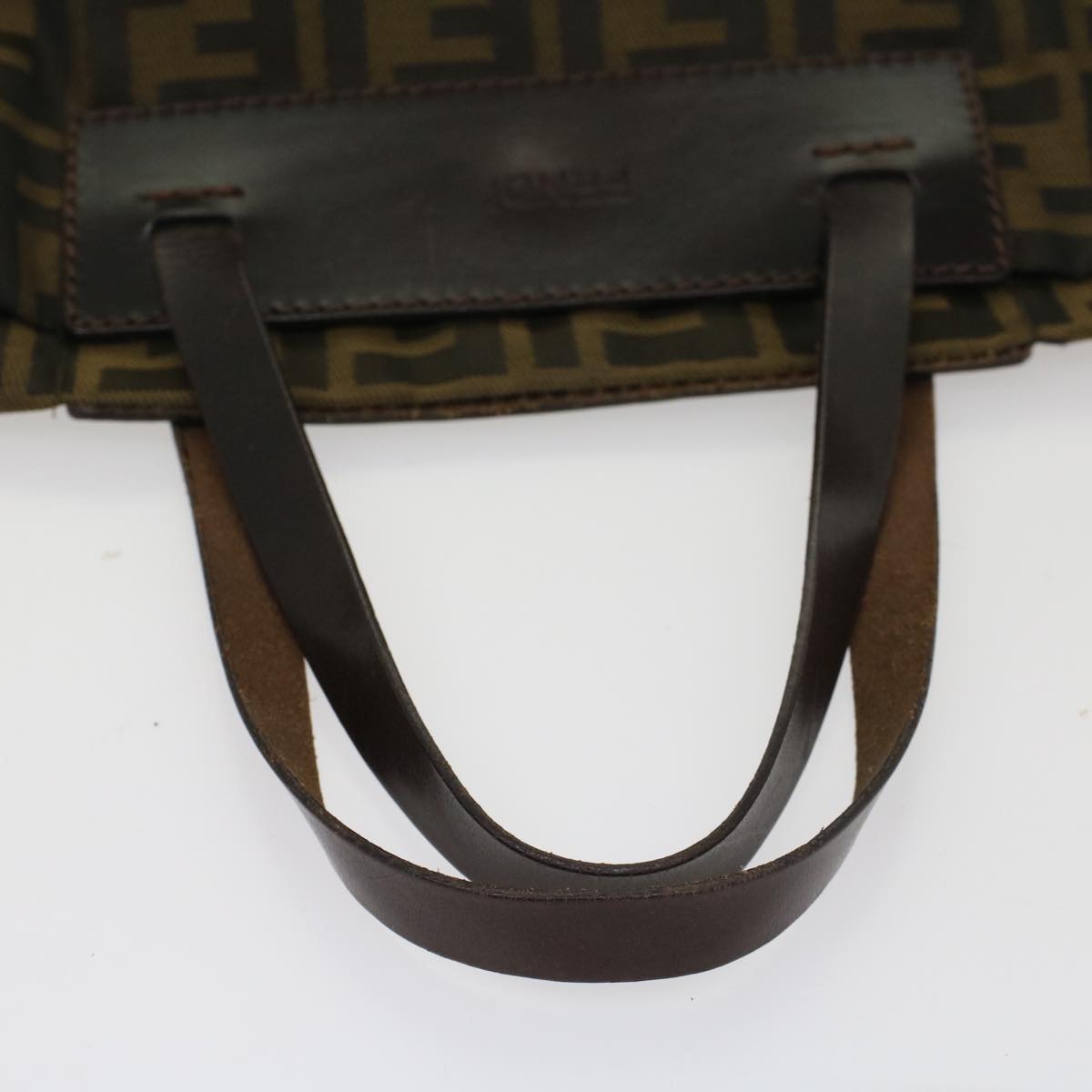 FENDI Zucca Canvas Hand Bag Brown 54812