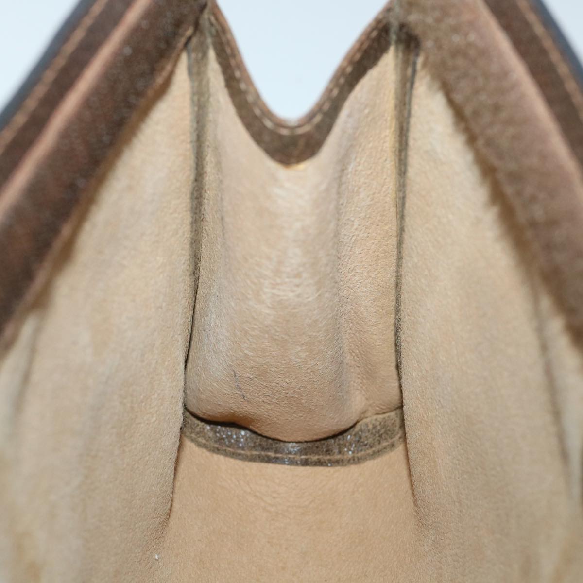 GUCCI GG Canvas Web Sherry Line Clutch Bag PVC Leather Beige Green 54835