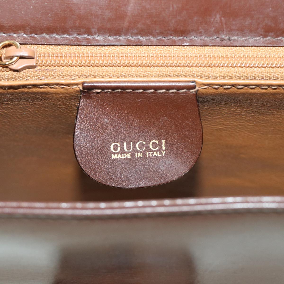 GUCCI Bamboo Shoulder Bag Leather Brown 54841