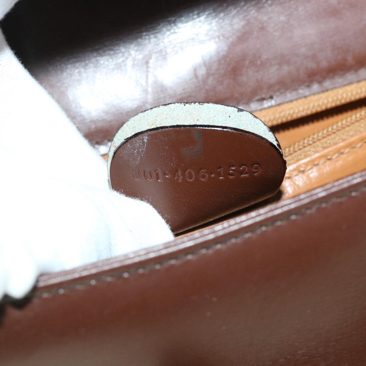GUCCI Bamboo Shoulder Bag Leather Brown 54841
