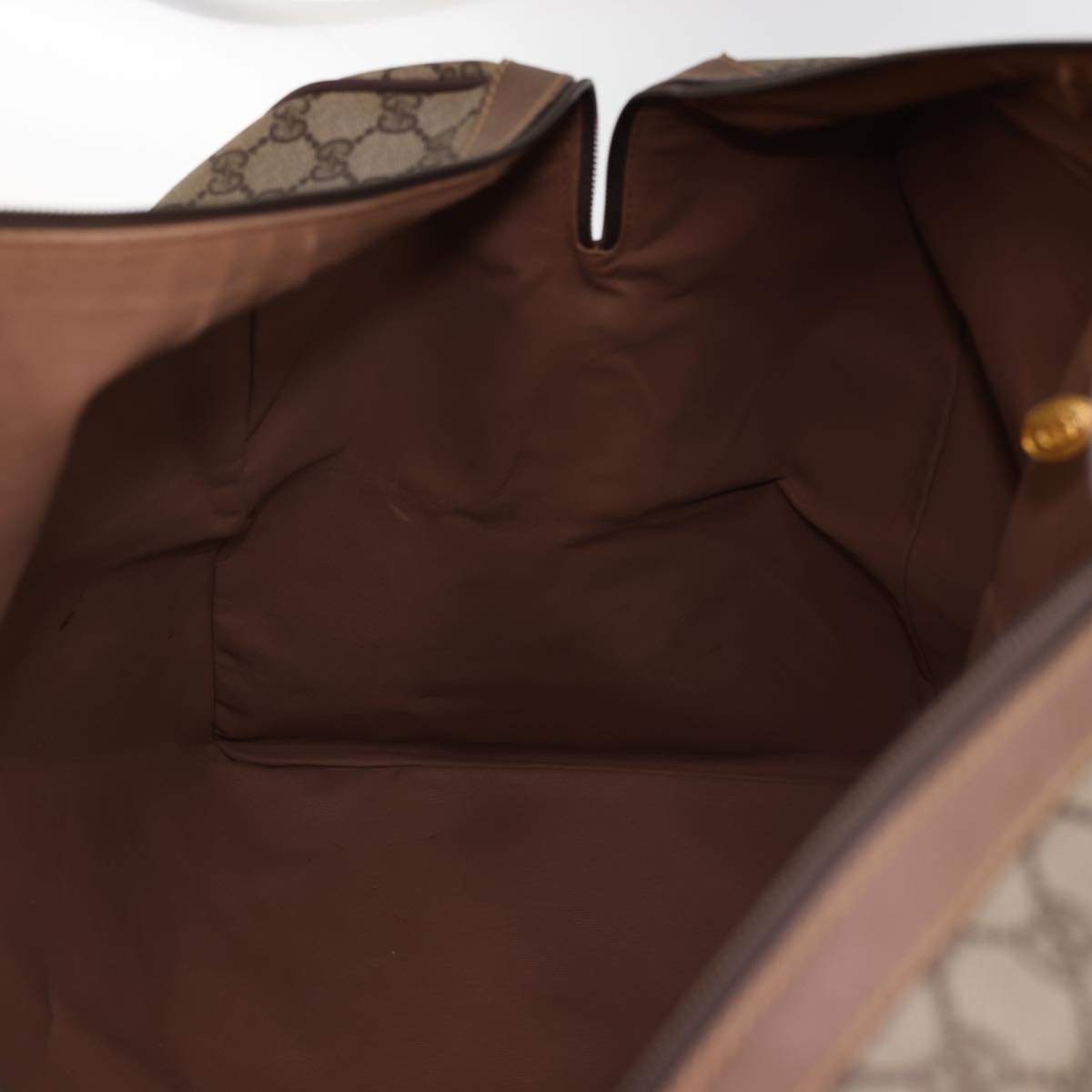 GUCCI GG Canvas Boston Bag PVC Leather Beige 012.123.6081.55 54849