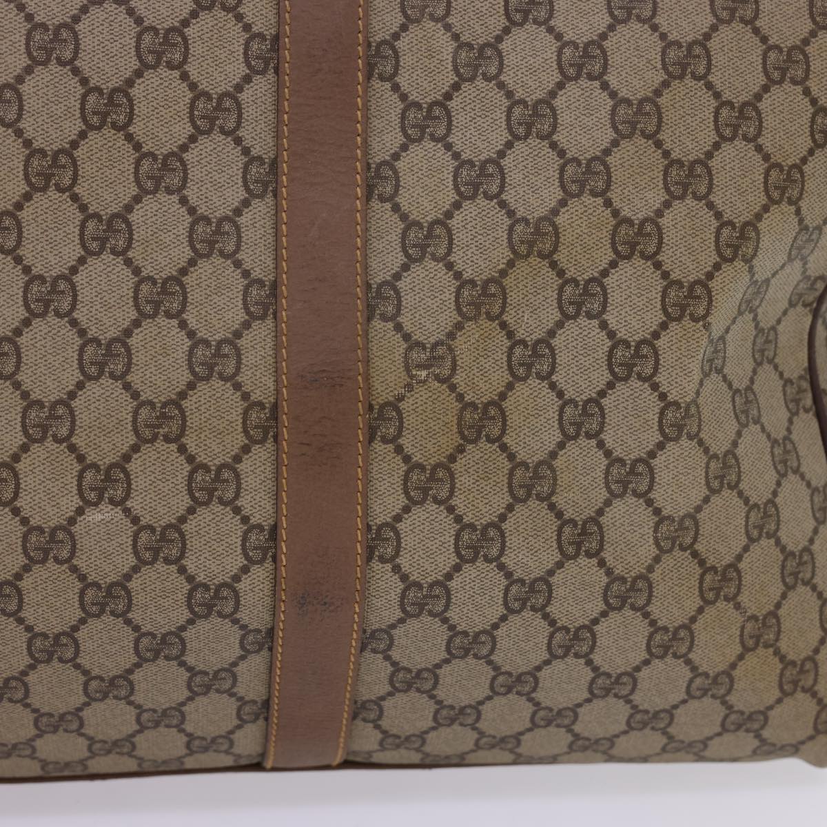 GUCCI GG Canvas Boston Bag PVC Leather Beige 012.123.6081.55 54849