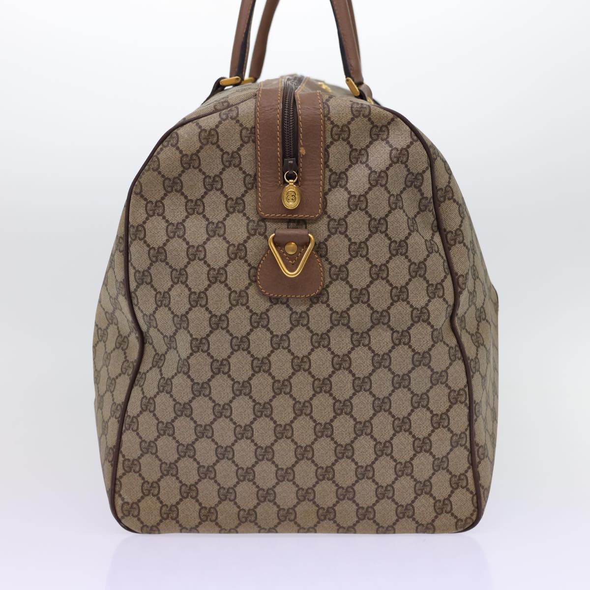 GUCCI GG Canvas Boston Bag PVC Leather Beige 012.123.6081.55 54849