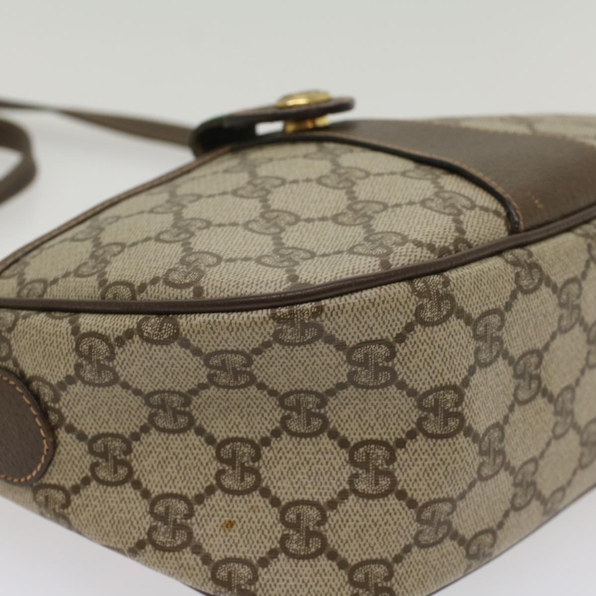 GUCCI GG Canvas Web Sherry Line Shoulder Bag Beige Red 89 02 032 54856