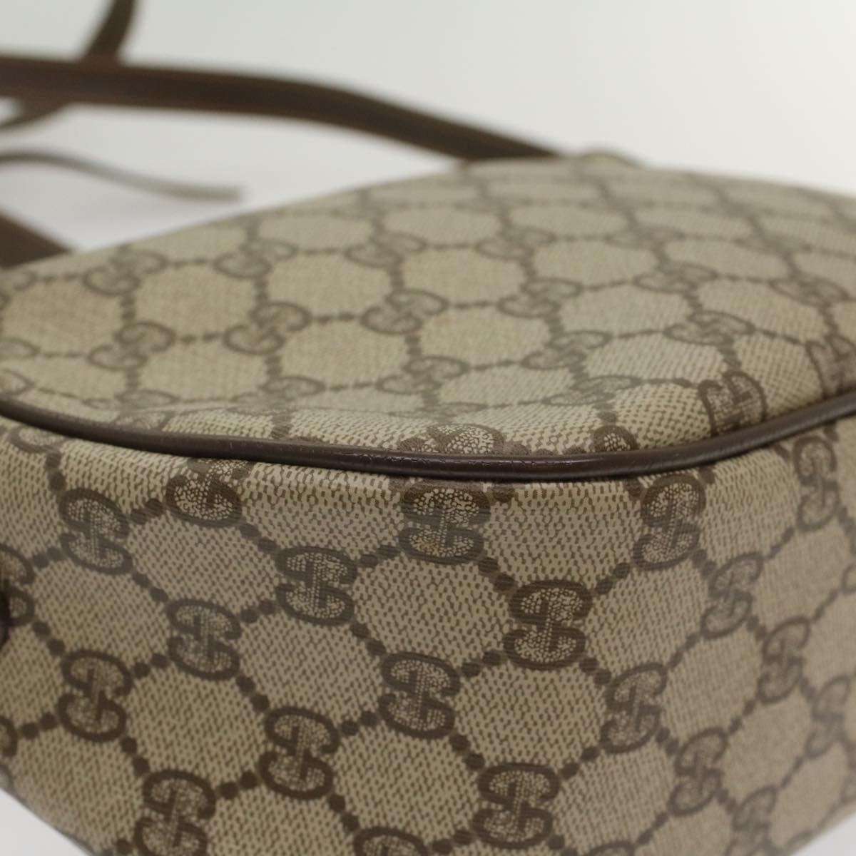 GUCCI GG Canvas Web Sherry Line Shoulder Bag Beige Red 89 02 032 54856