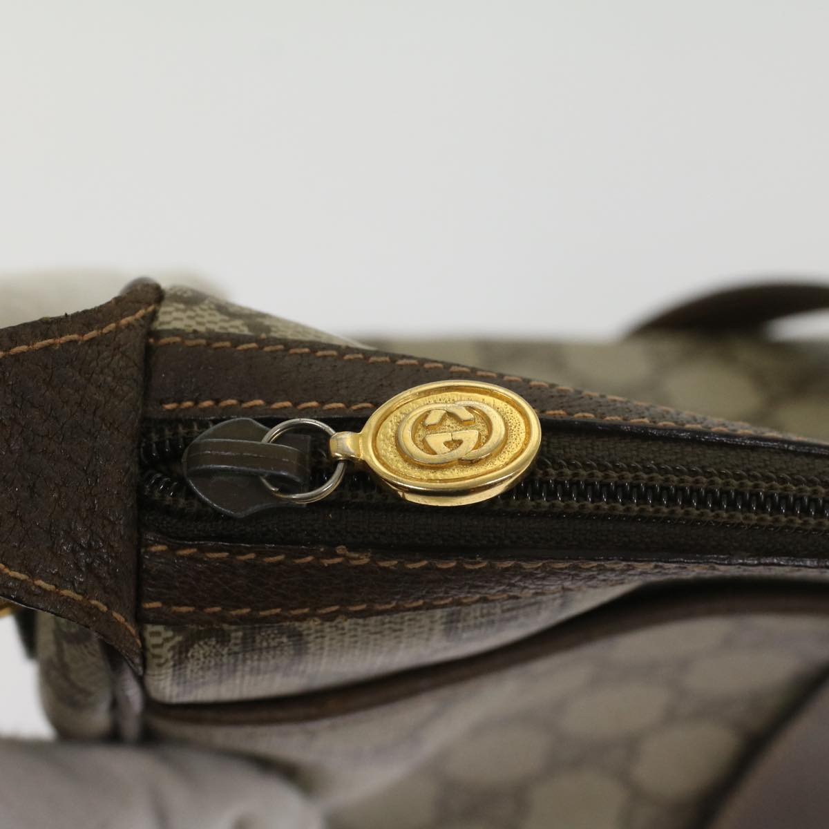 GUCCI GG Canvas Web Sherry Line Shoulder Bag Beige Red 89 02 032 54856