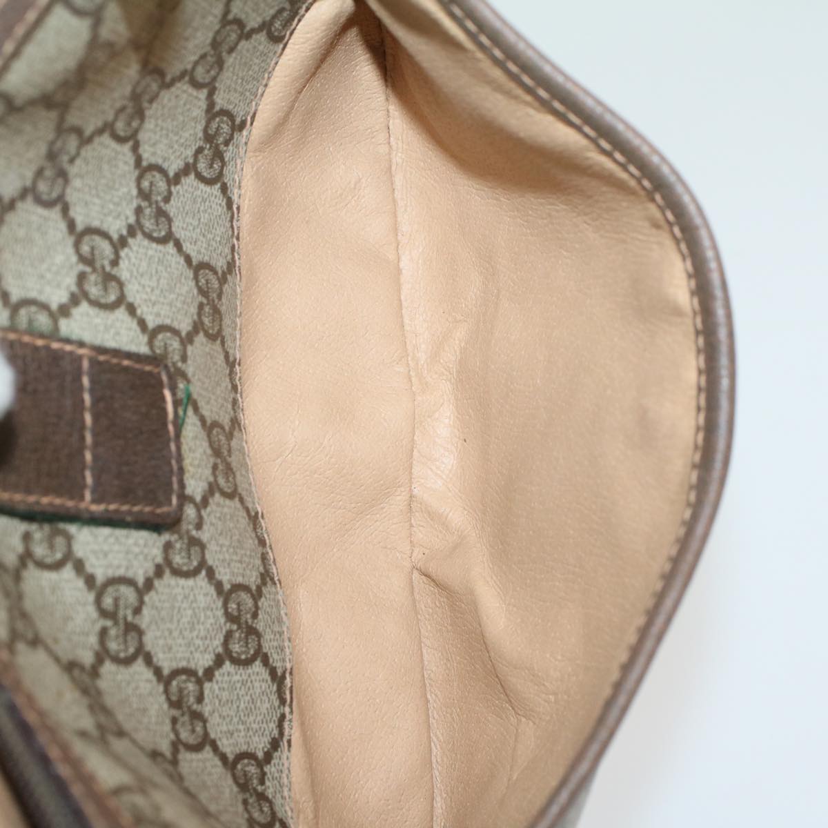GUCCI GG Canvas Web Sherry Line Shoulder Bag Beige Red 89 02 032 54856