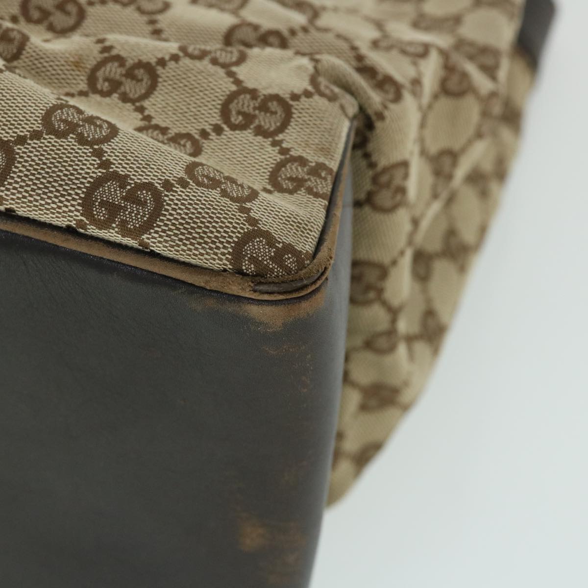 GUCCI GG Canvas Tote Bag Beige Brown 109141 54873