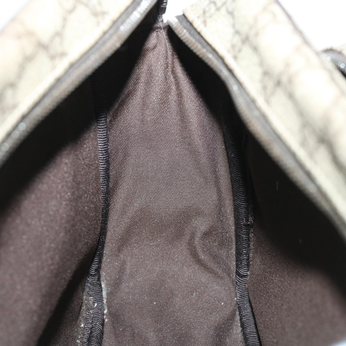 GUCCI GG Canvas Shoulder Bag PVC Leather Beige 114531 54876