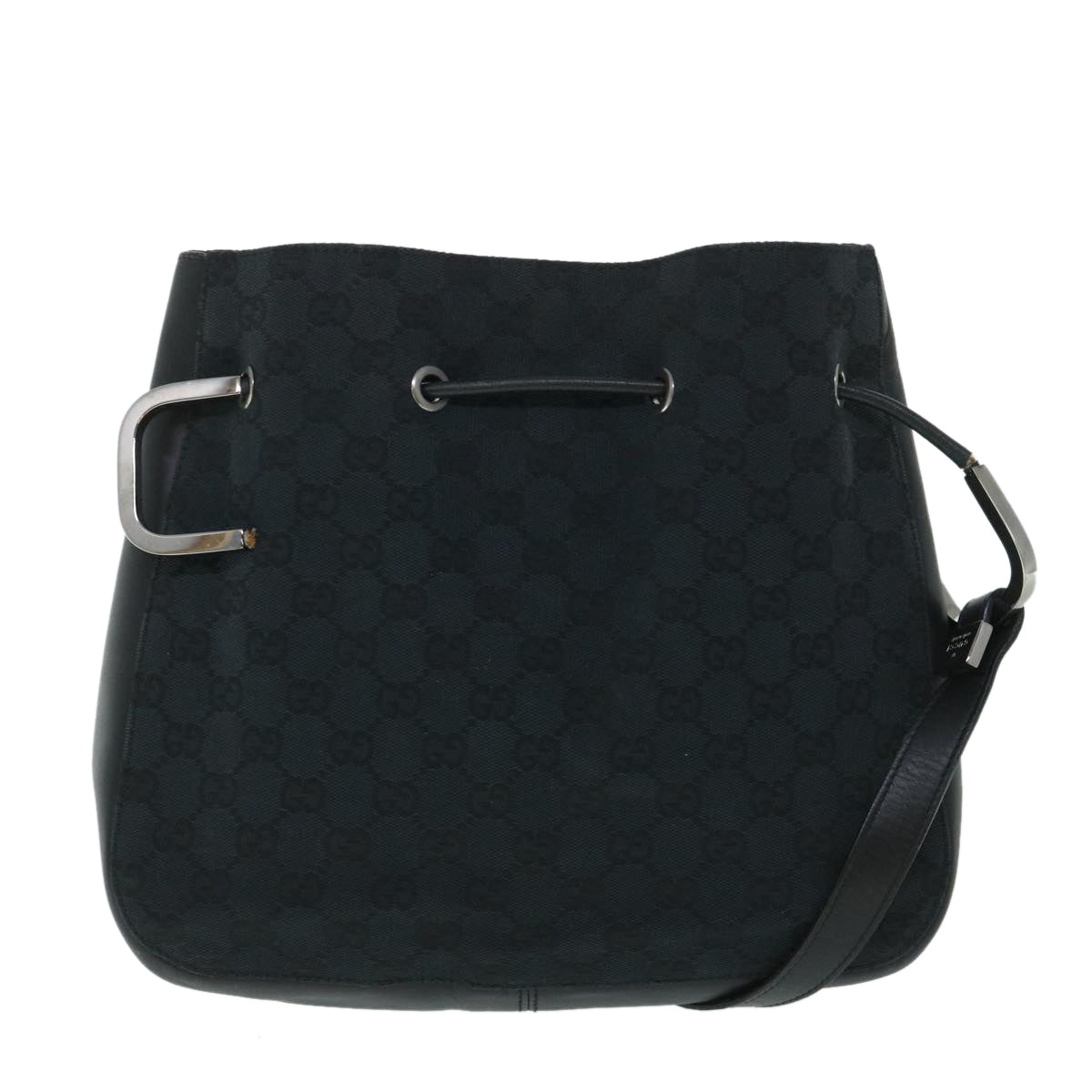 GUCCI GG Canvas Shoulder Bag Black 01165 54915