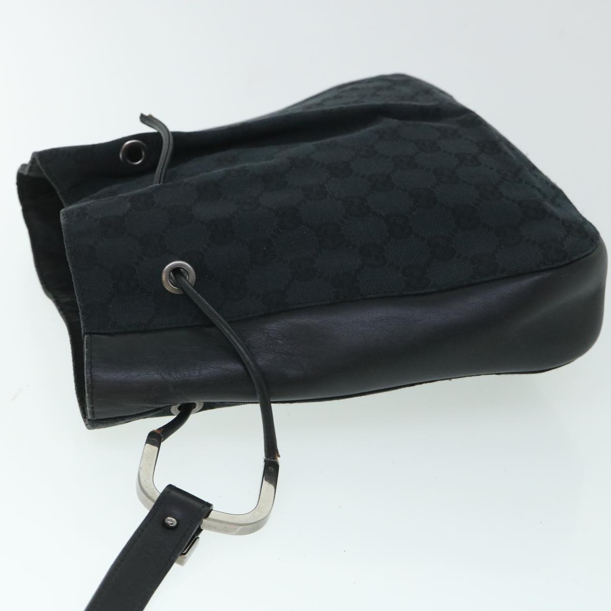 GUCCI GG Canvas Shoulder Bag Black 01165 54915