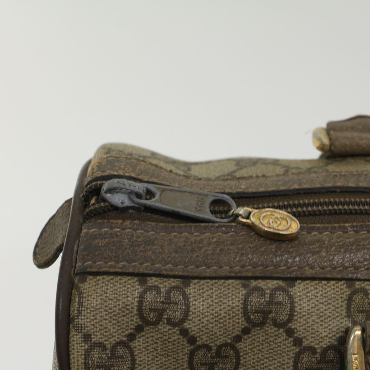 GUCCI GG Canvas Web Sherry Line Boston Bag Beige Red Green 24 02 007 54955