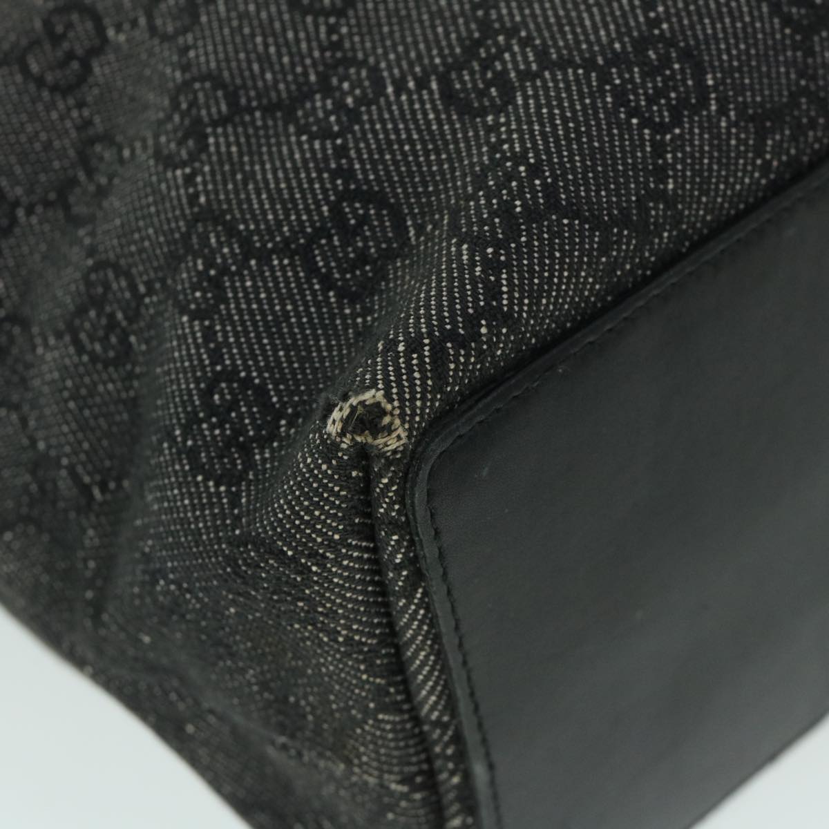 GUCCI GG Canvas Tote Bag Black 31243 54961