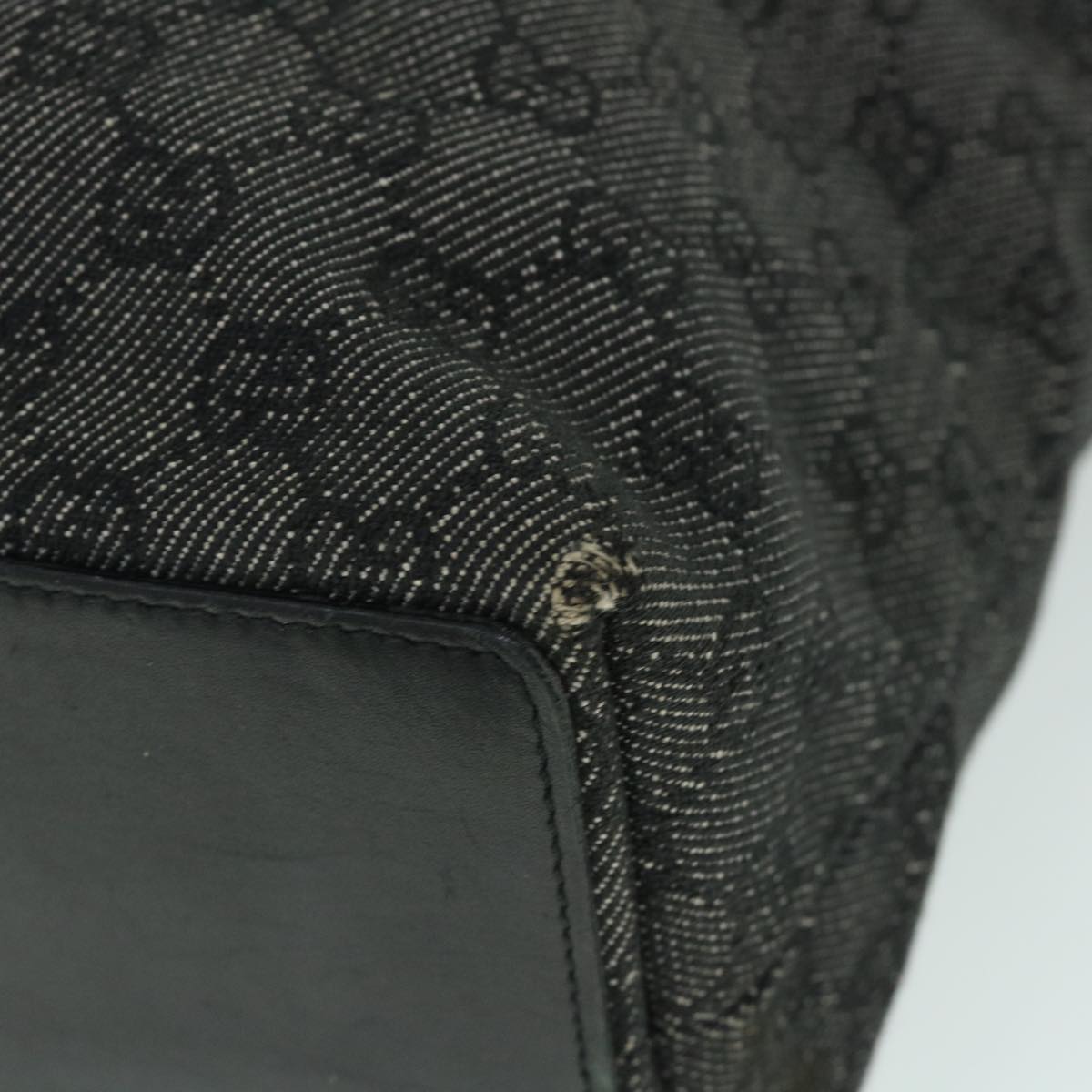 GUCCI GG Canvas Tote Bag Black 31243 54961