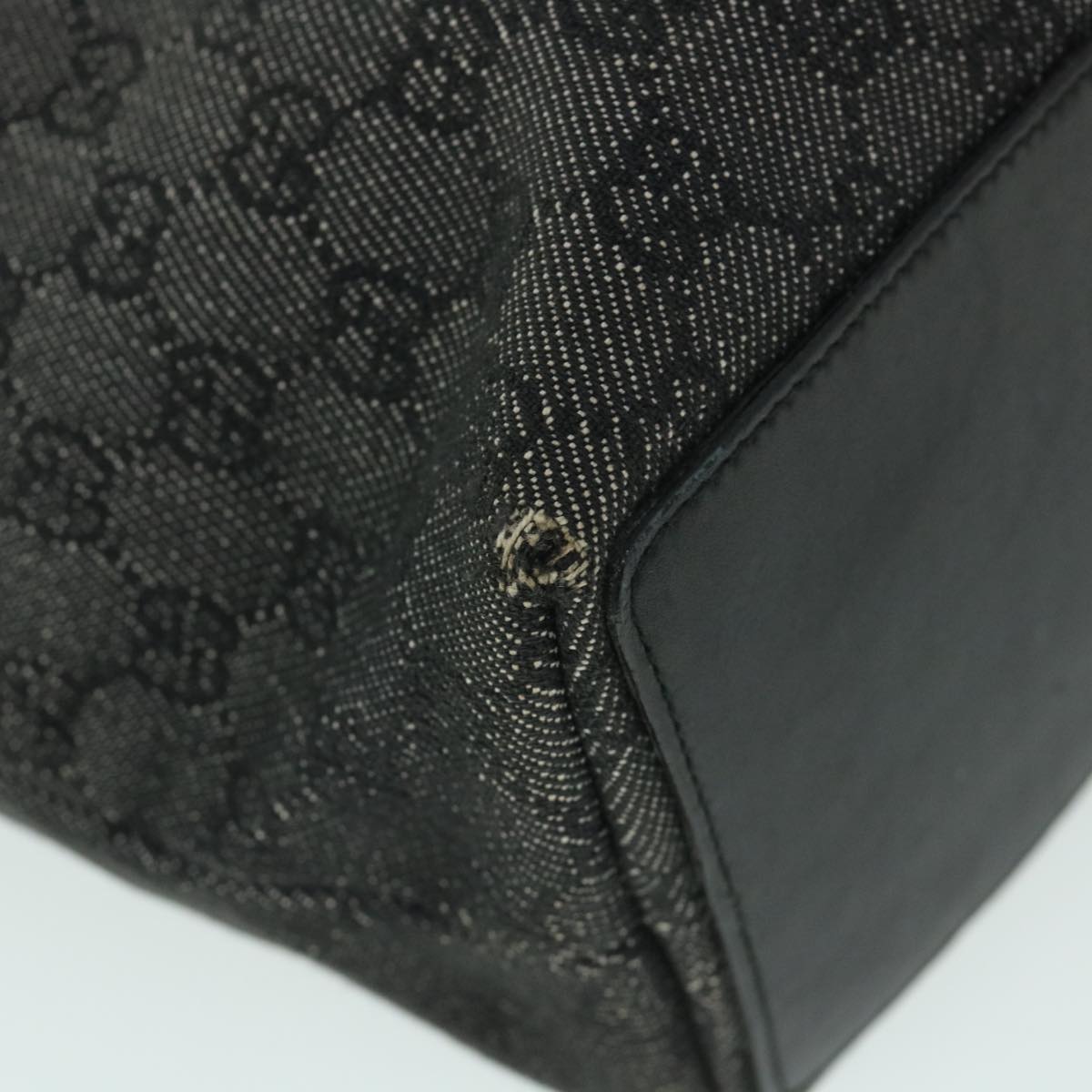 GUCCI GG Canvas Tote Bag Black 31243 54961