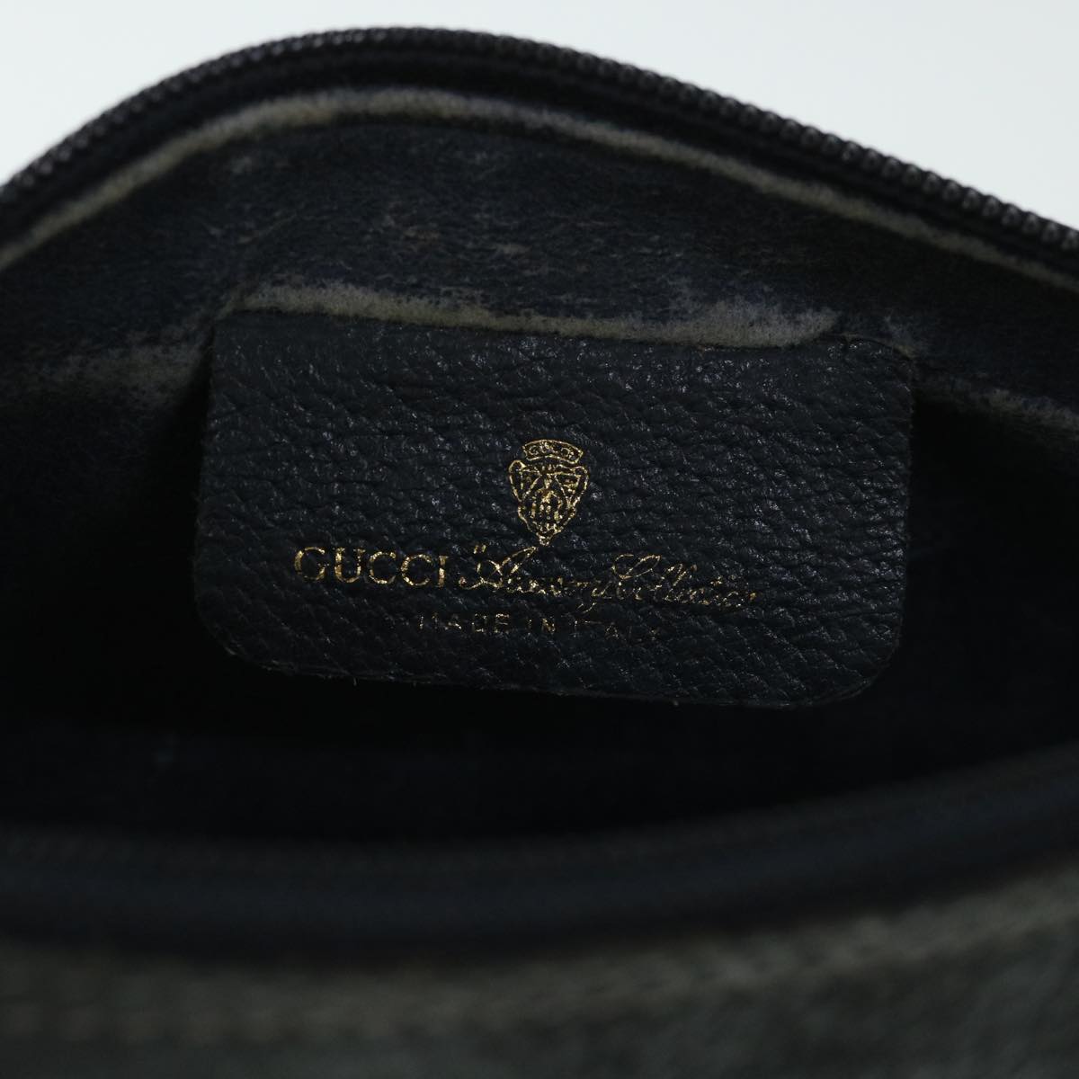 GUCCI GG Canvas Sherry Line Shoulder Bag PVC Leather Navy Red 54963