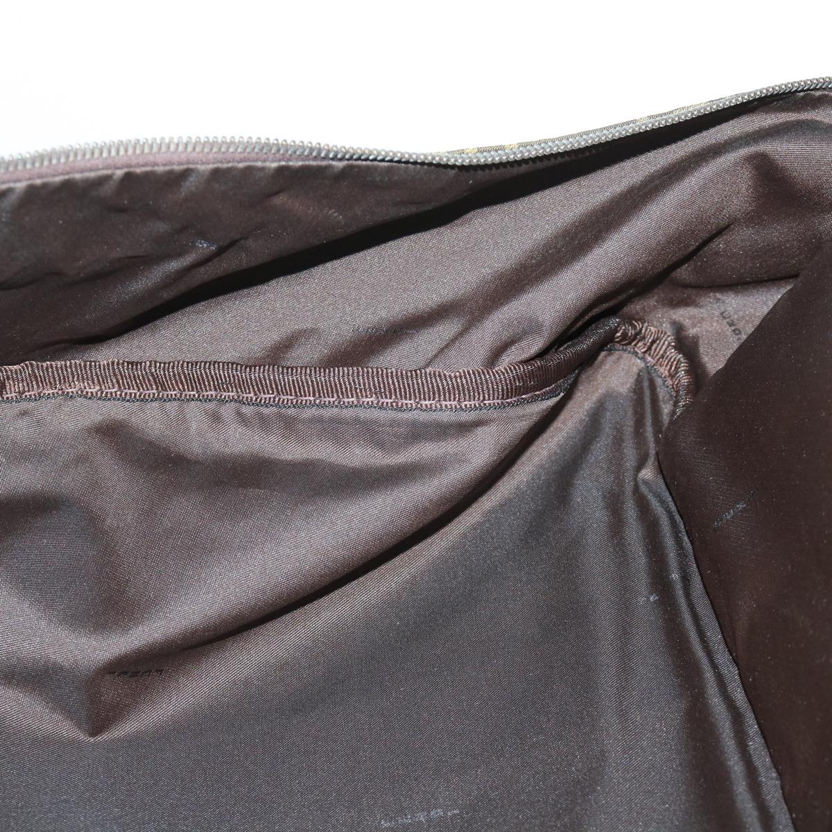 FENDI Zucca Canvas Boston Bag Brown 54989
