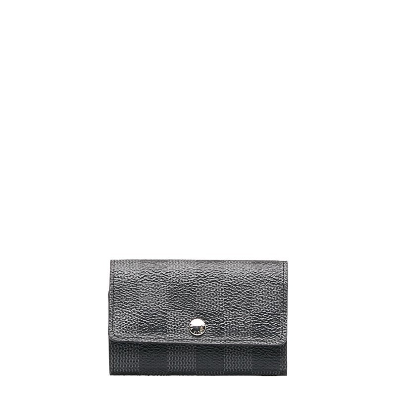 Louis Vuitton Graphite Multicle 6 Keycase N62662 Black PVC Leather  Louis Vuitton