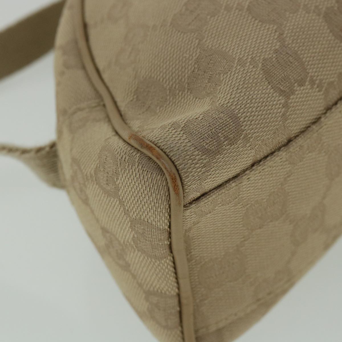 GUCCI GG Canvas Shoulder Bag Beige 90781 55288