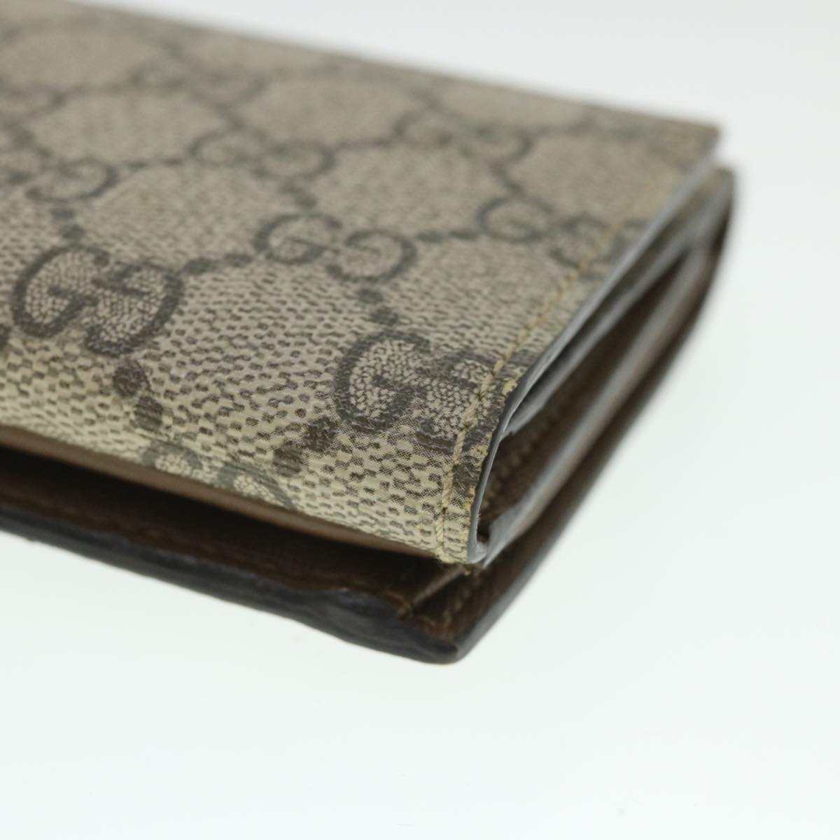 GUCCI GG Canvas Long Wallet PVC Leather Beige 309754 55618
