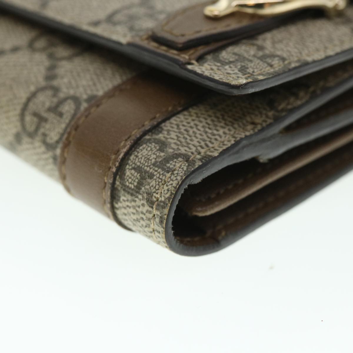 GUCCI GG Canvas Long Wallet PVC Leather Beige 309754 55618