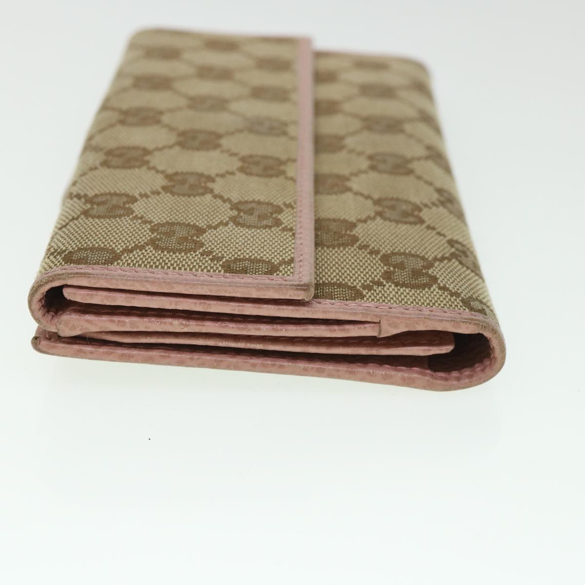 GUCCI GG Canvas Long Wallet Beige Pink 231841 55624