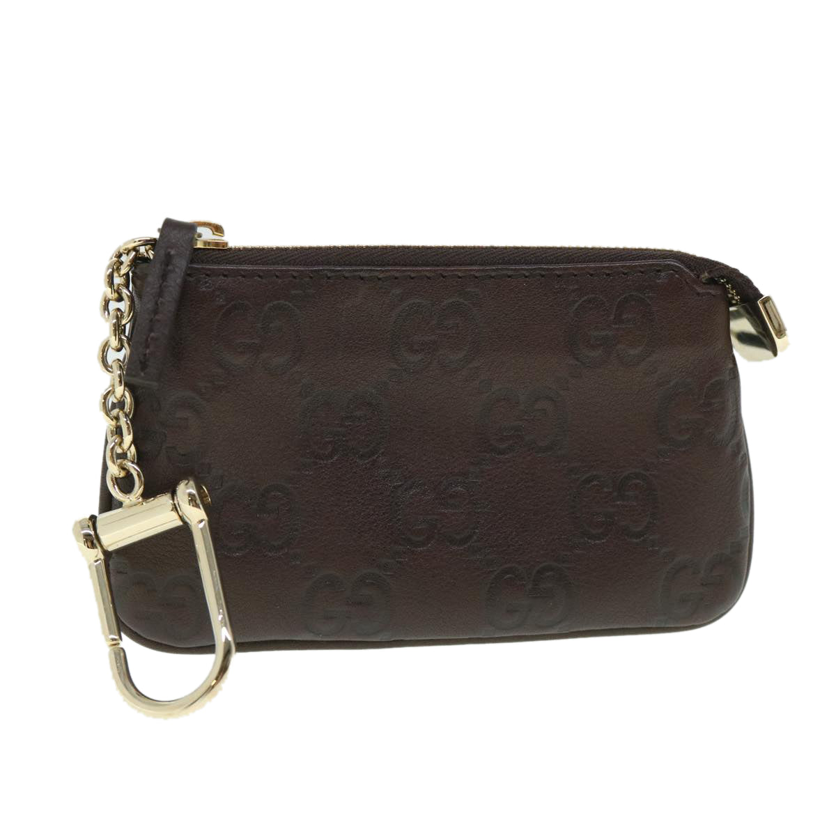 GUCCI Guccissima GG Coin Purse Leather Brown 233183 55625