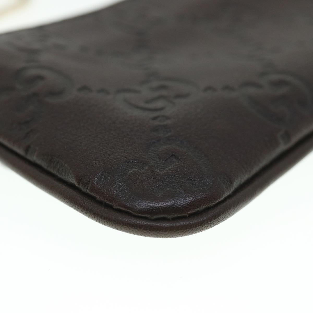 GUCCI Guccissima GG Coin Purse Leather Brown 233183 55625