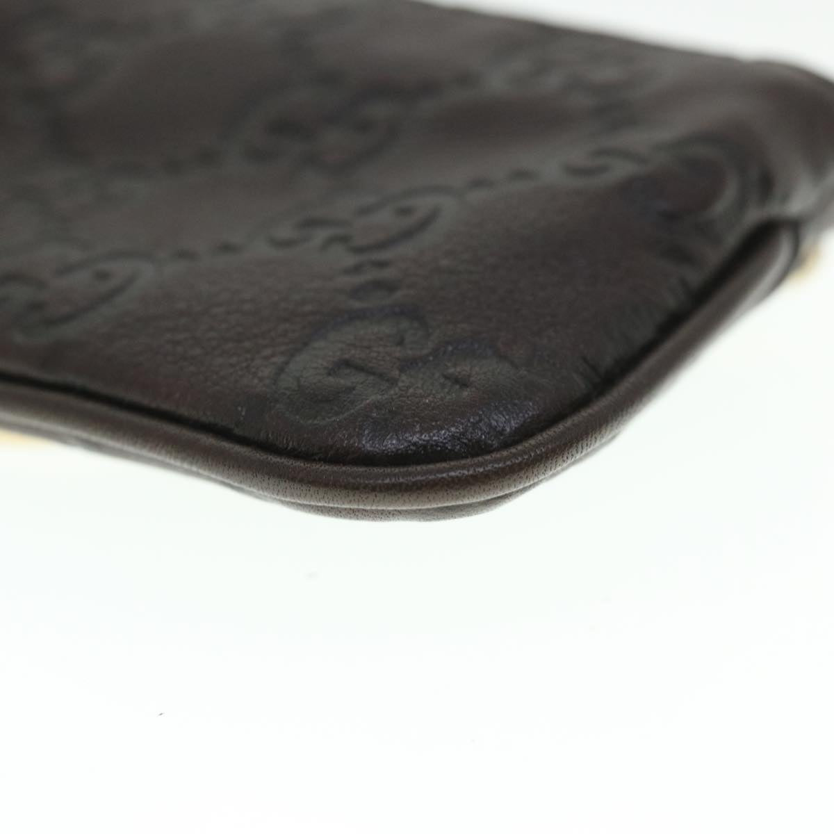 GUCCI Guccissima GG Coin Purse Leather Brown 233183 55625