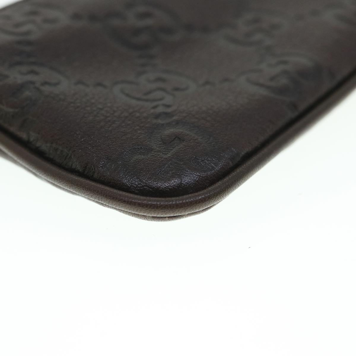 GUCCI Guccissima GG Coin Purse Leather Brown 233183 55625