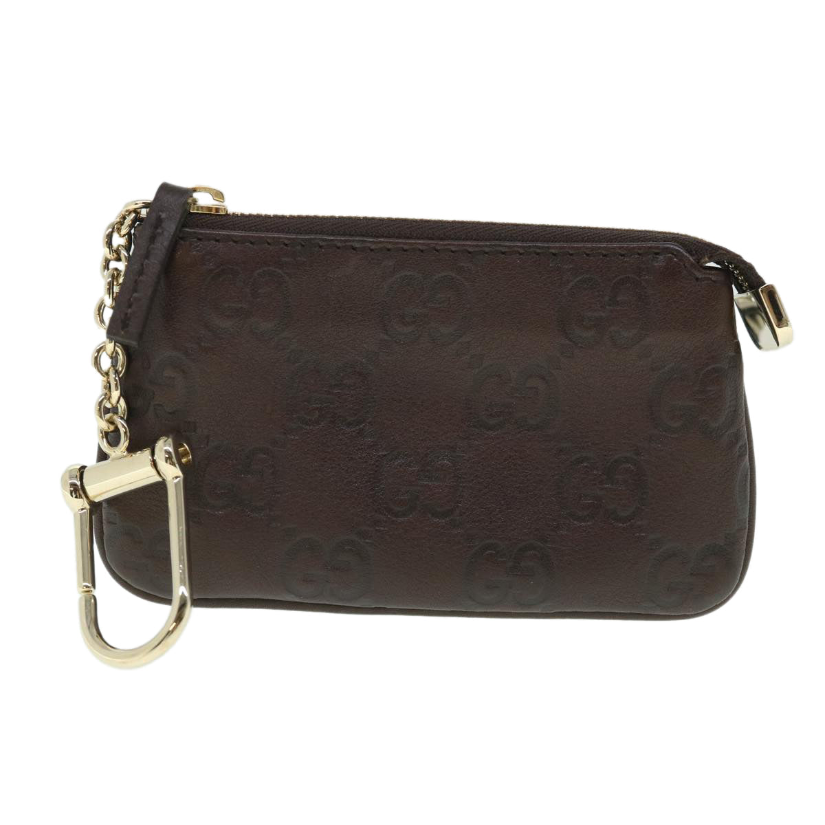 GUCCI Guccissima GG Coin Purse Leather Brown 233183 55625