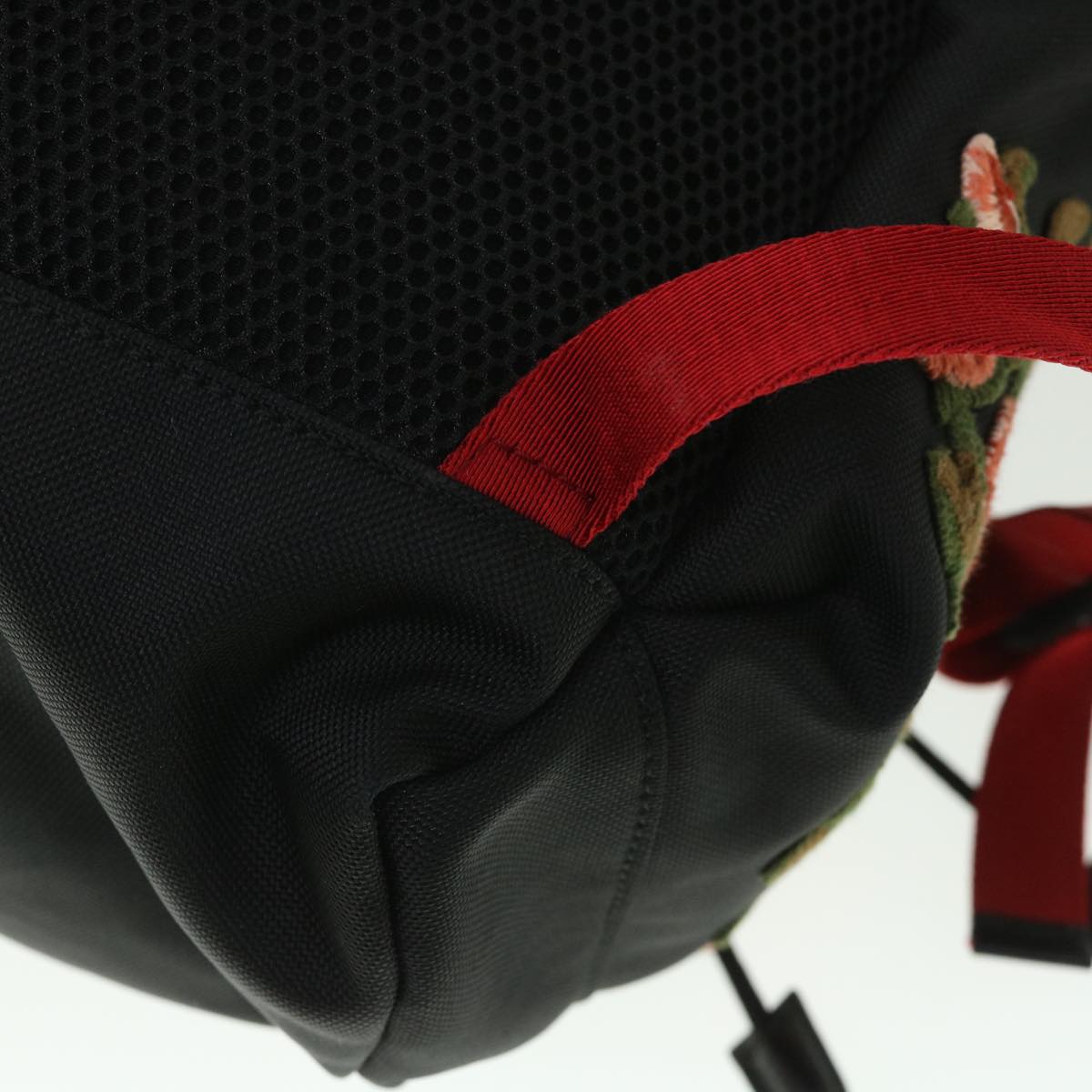 GUCCI Embroidered Tiger Web Sherry Line Backpack Nylon Black 429037 55638A