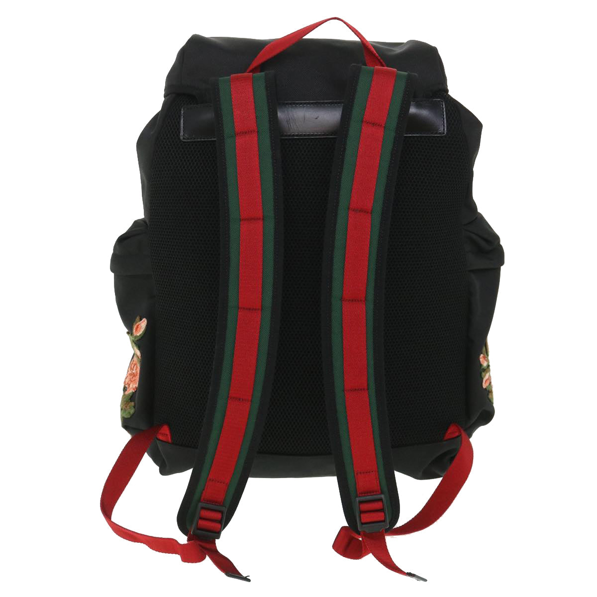 GUCCI Embroidered Tiger Web Sherry Line Backpack Nylon Black 429037 55638A
