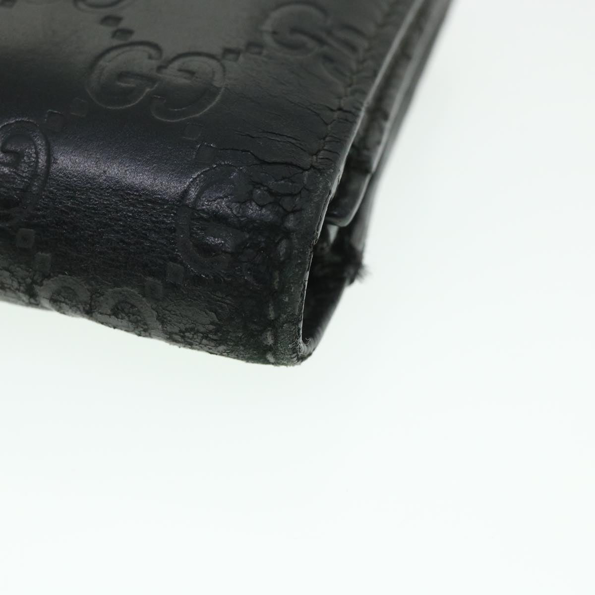 GUCCI GG Canvas Guccissima Long Wallet Black 481727 55674
