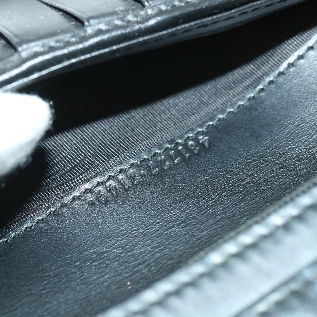 GUCCI GG Canvas Guccissima Long Wallet Black 481727 55674