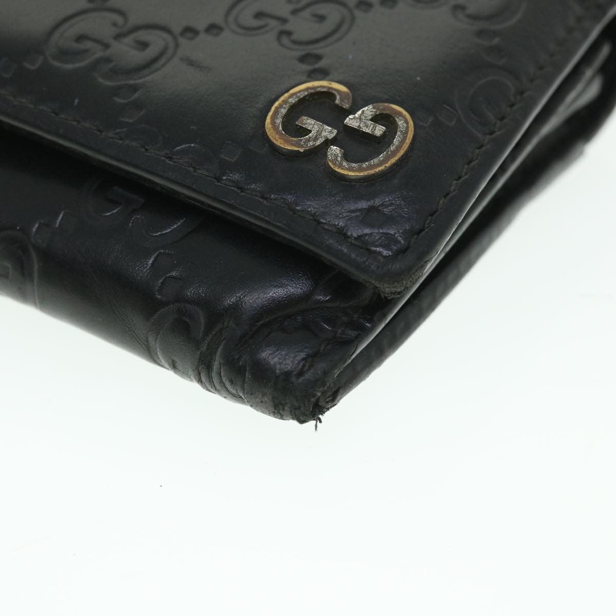 GUCCI GG Canvas Guccissima Long Wallet Black 481727 55674