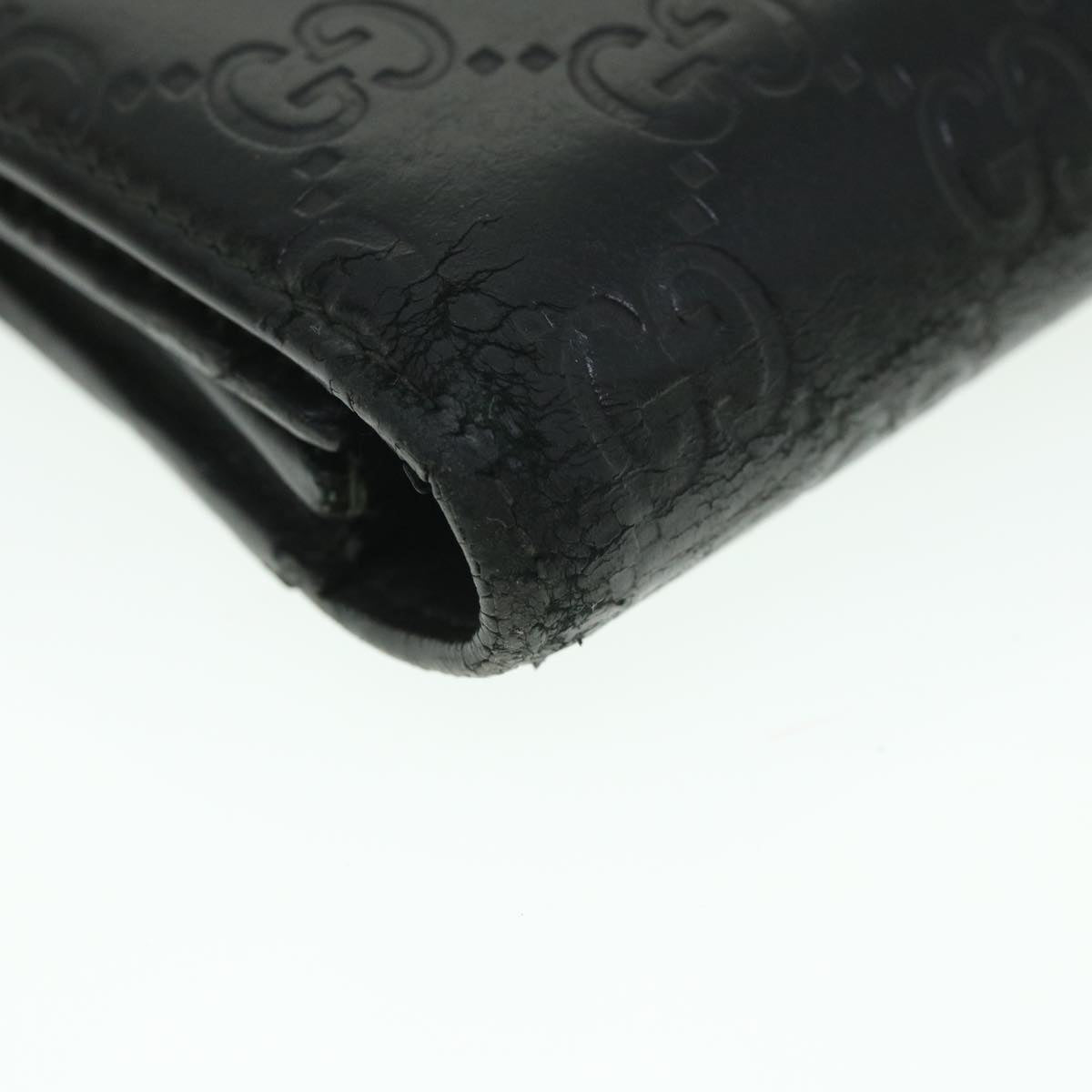 GUCCI GG Canvas Guccissima Long Wallet Black 481727 55674