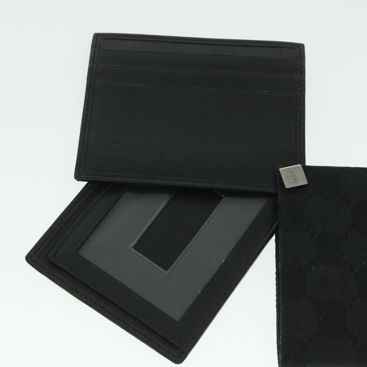 GUCCI GG Canvas Card Case Black 90634 55683