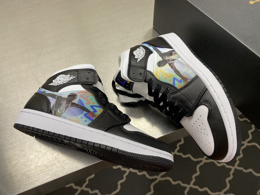 GLAMI Jordan 1 Mid Wmns ‘Hologram’ Black For Men DR9495-001