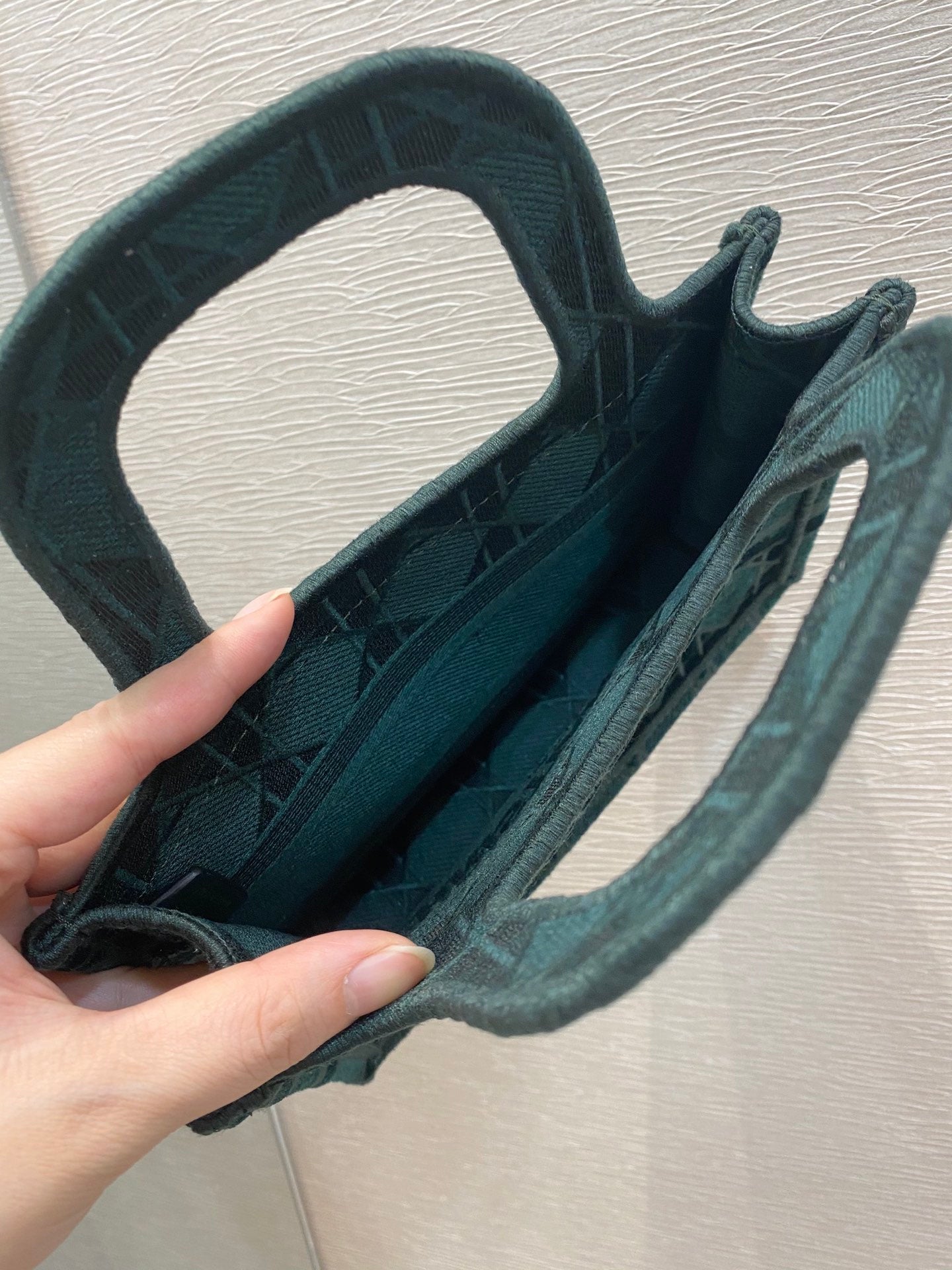 GLAMI Mini Book Tote Oblique Blue Canvas For Women 23cm/9in CD
