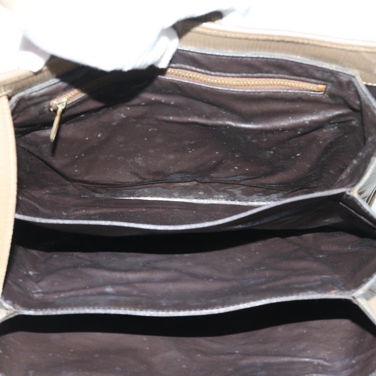 FENDI Zucchino Canvas Shoulder Bag Brown 56785