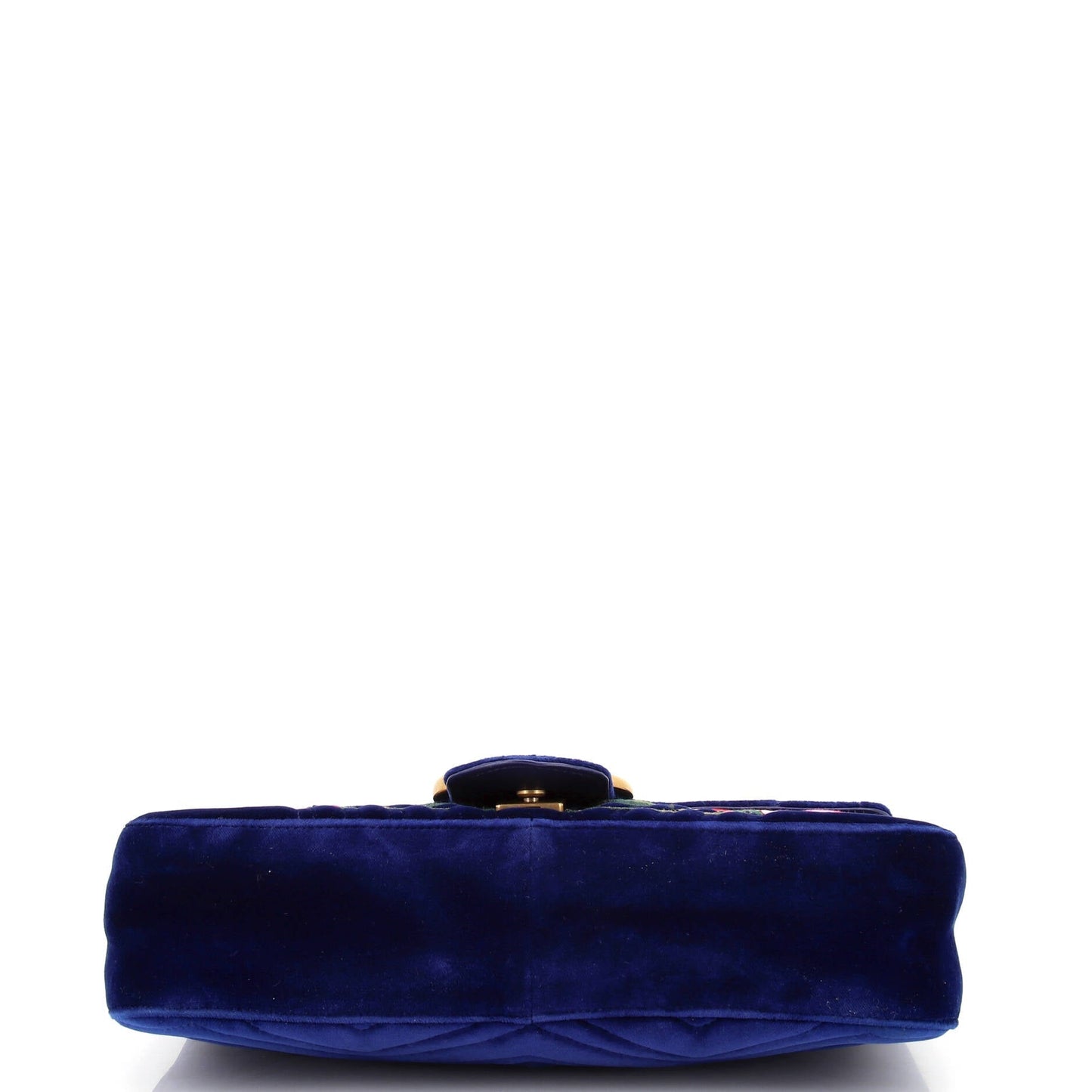 GG Marmont Flap Bag Embroidered Matelasse Velvet Medium