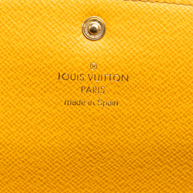 Louis Vuitton Portfolio Emilie Long Wallet M60698 Yellow Ladies